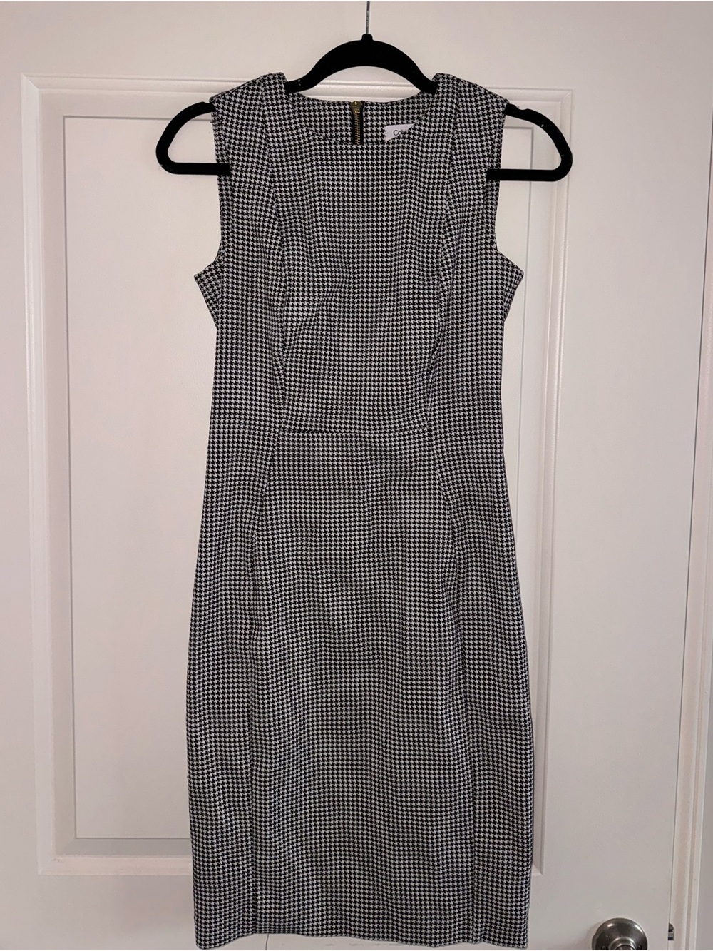 Calvin Klein Black & White Houndstooth Dress